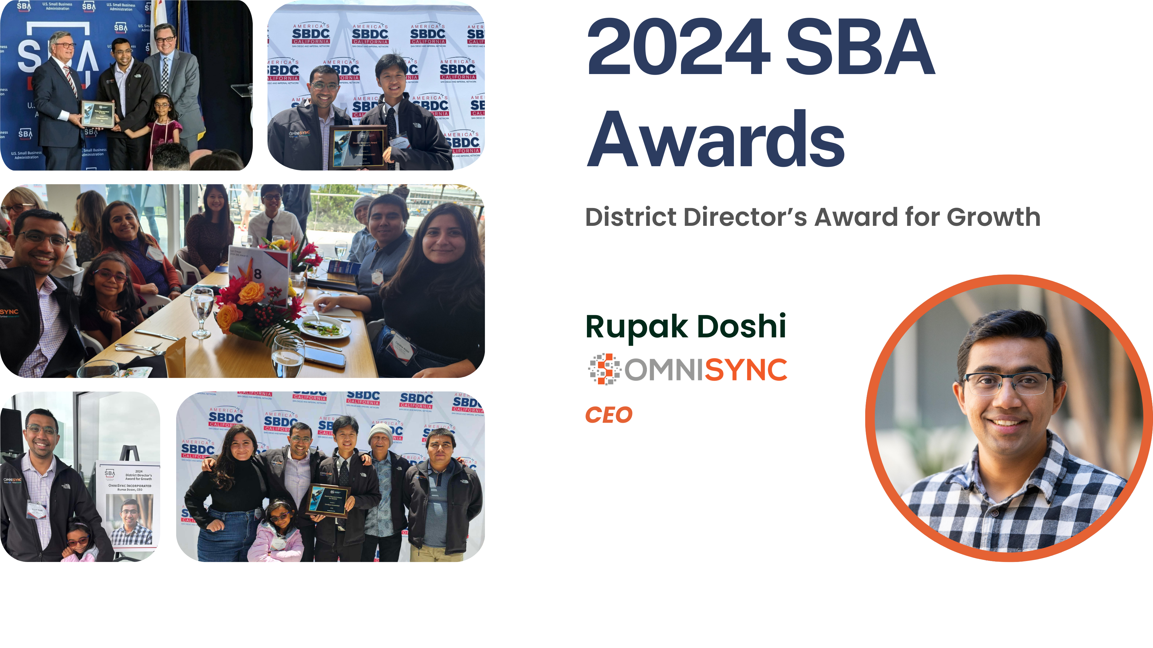 Images of Rupak (our CEO) getting award and celebrating with the team